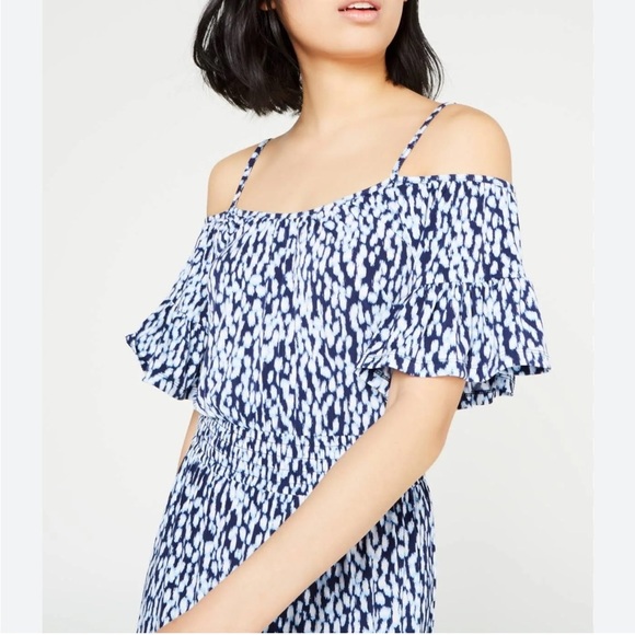 Michael Michael Kors Ikat Printed Cold Shoulder Maxi Dress nwt size xl - Picture 2 of 7